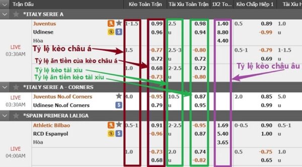Hướng dẫn cách tính kèo bóng đá đối với từng tỷ lệ kèo